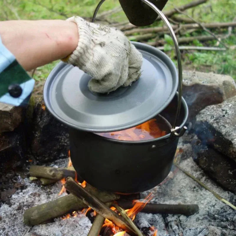 Outdoor Hanging Pot, Camping Pot, Large Barbecue Pot, Self Driving Portable Cookware, Outdoor Cooking Set, Picnic Non Stick Pot