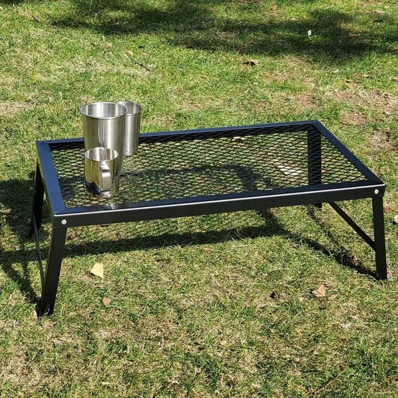 Outdoor Folding Mesh Table Multi-Functional Anti-Scald And Waterproof Barbecue Table Camping Self Driving Portable Folding Table