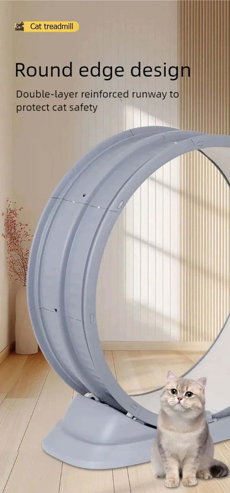 Cat treadmill, pet fitness roller, anti pinch foot exercise, running wheel, cat climbing frame, cat toys, pet supplies