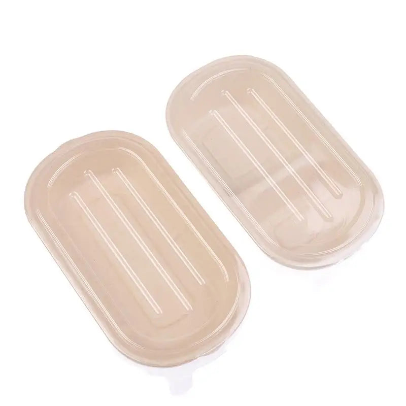 Bio-Degradable Disposable Pulp Salad Box; Quick Removal Fat Reducing Pulp Lunch Container; Light Meal Bento Box