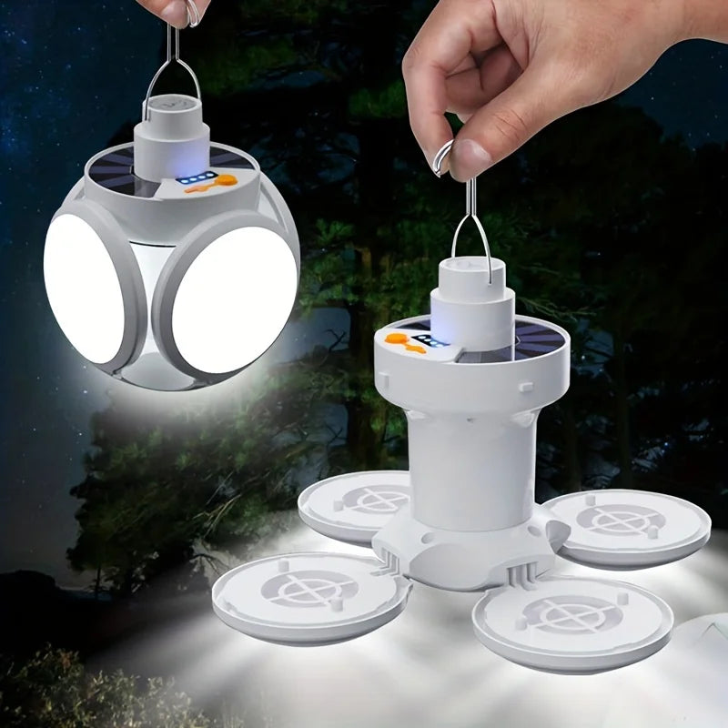 Rechargeable LED Camping Lantern With folding LED floodlight Portable Tent Light With 3 Light Modes For Camping, Hiking, Fishing