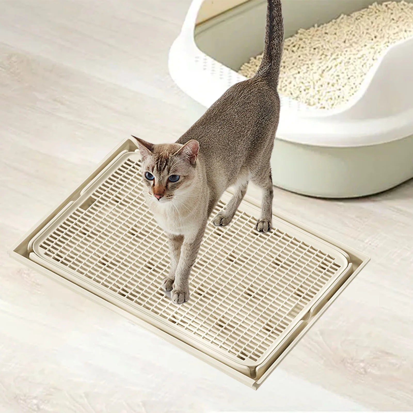 Cat Litter Mat Kitty Litter Mat Lightweight Sturdy Kitty Litter Trapping Mat Waterproof Non Slip Litter Boxes Trapping Mat Boxes