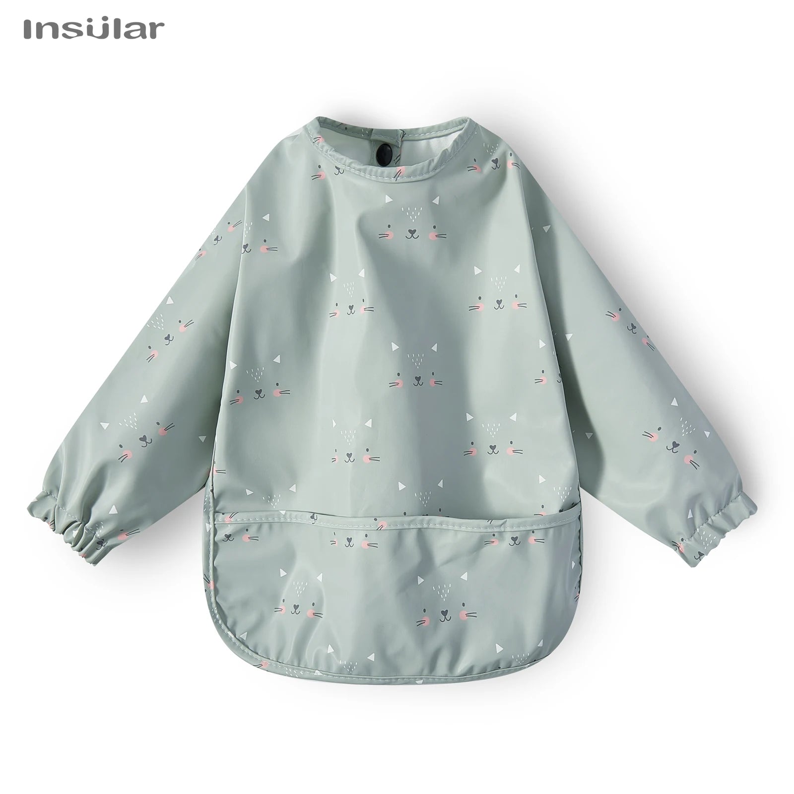 New Baby Bib with Pocket for Feeding Accessories Bibs for Children Waterproof Long Sleeve Bibs Aprons with Long Sleeve