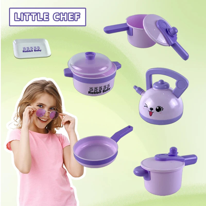 Kids Kitchen Play Set for 3+ – Includes Pots, Pans, Kettle, Utensils, Spice Jars, Dishes & More – Fun Cooking Toy for Imaginativ