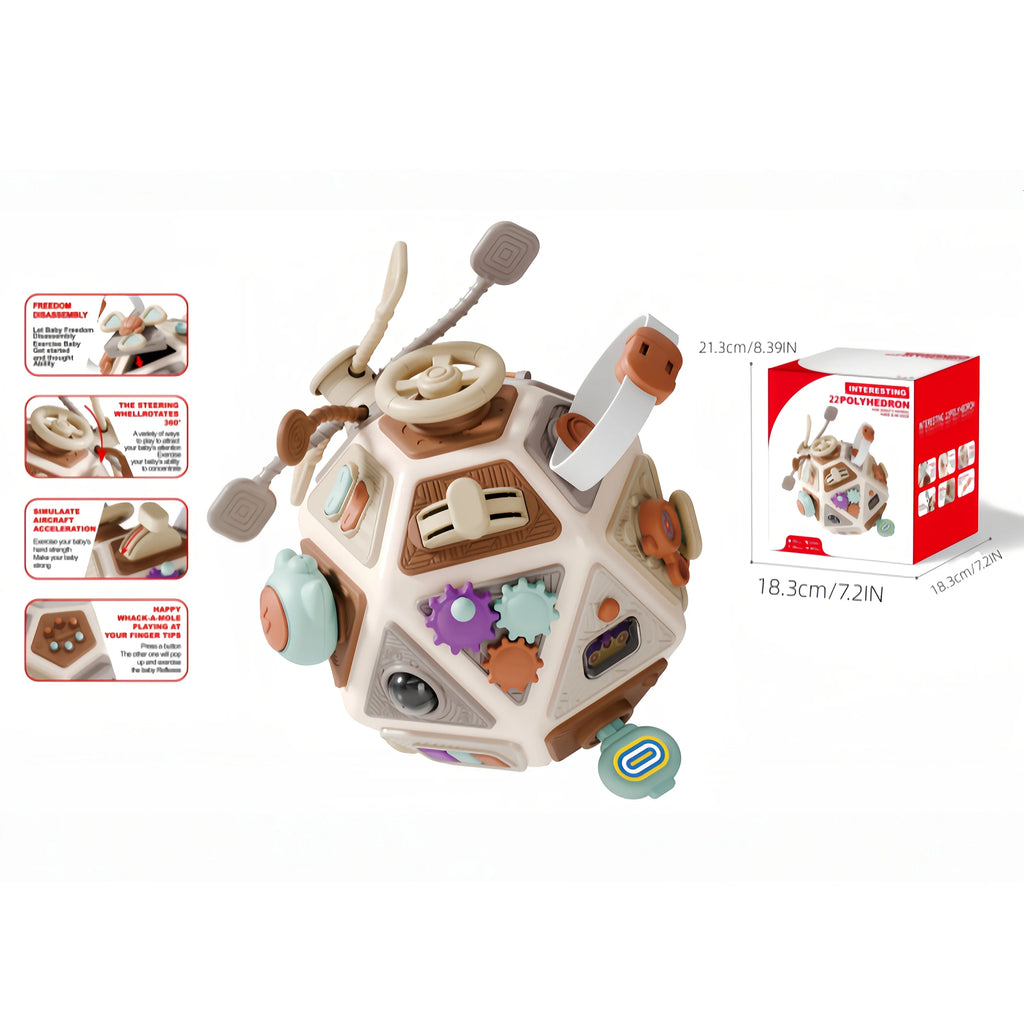Baby toy polyhedron, baby busy grasp ball, early childhood educational toy gift
