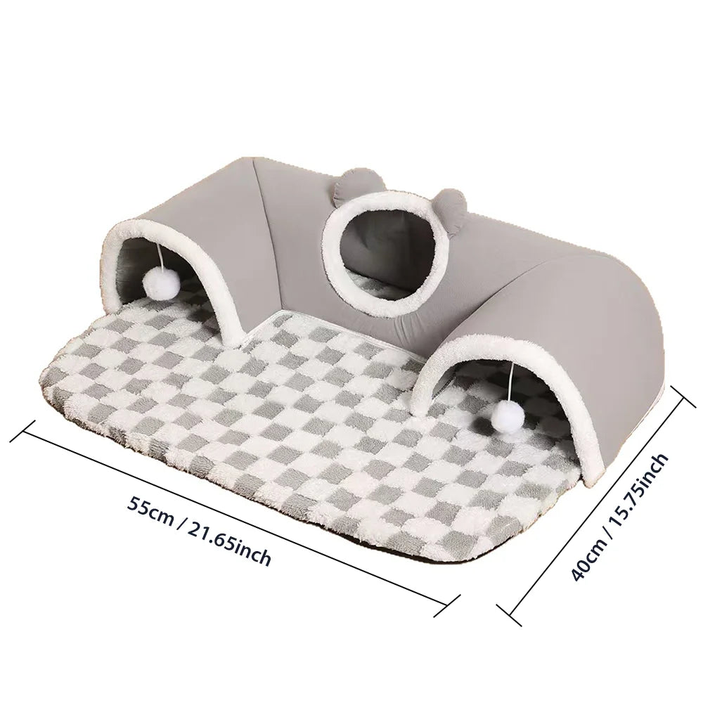 Cat Bed Tunnel  Spacious & Durable Design