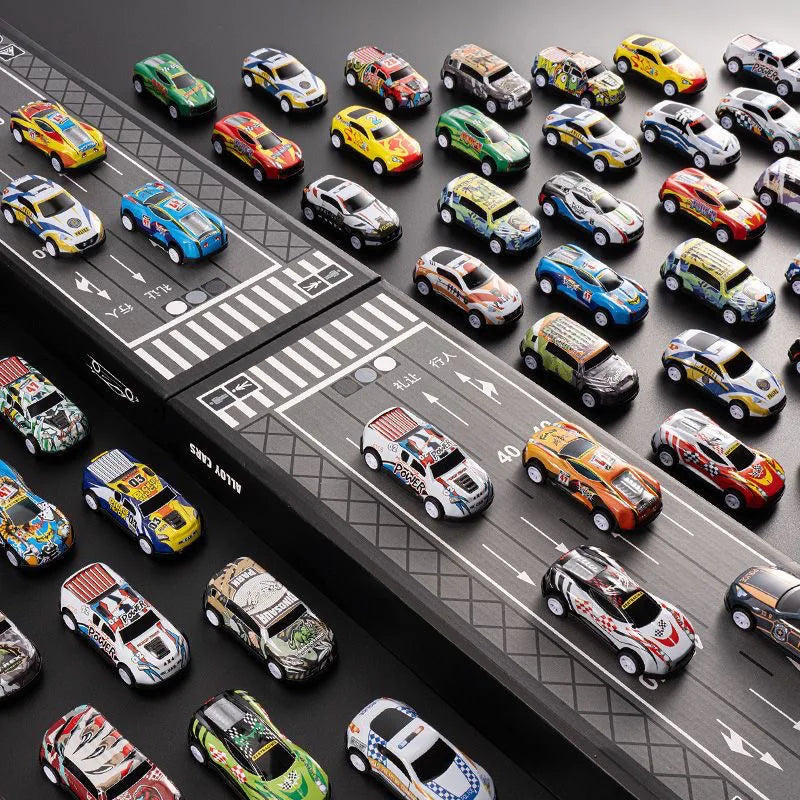 Gift box version: 48-piece alloy car set, children's toy car, tin car, racing model, classic car model, Christmas gift