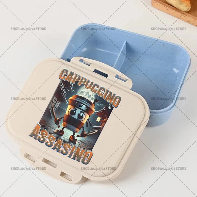 Italian Brainrot Bento Lunch Box Tralalero Tralala Boy Girl Food Storage Containers Kids School Picnic Lunchbox Dinner Case Gift