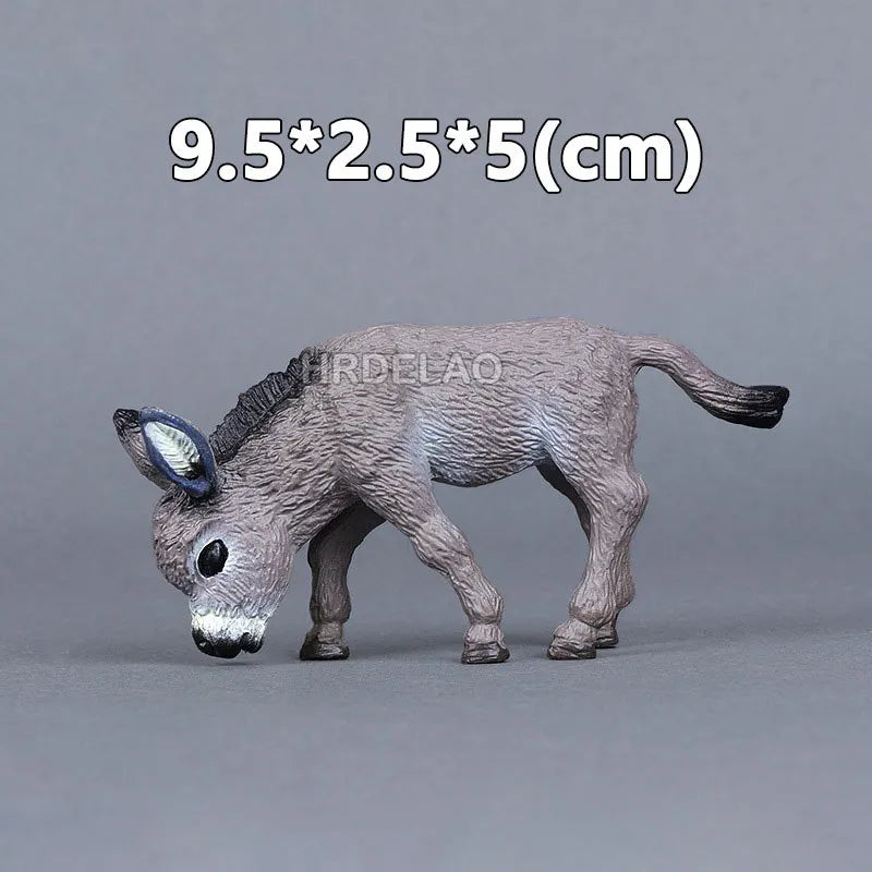 Realista Wild Animal Figurines Zoo Wolf Monkey Bat Chameleon Pangolin Squirrel Donkey Horse Action Model Toys for children Gift