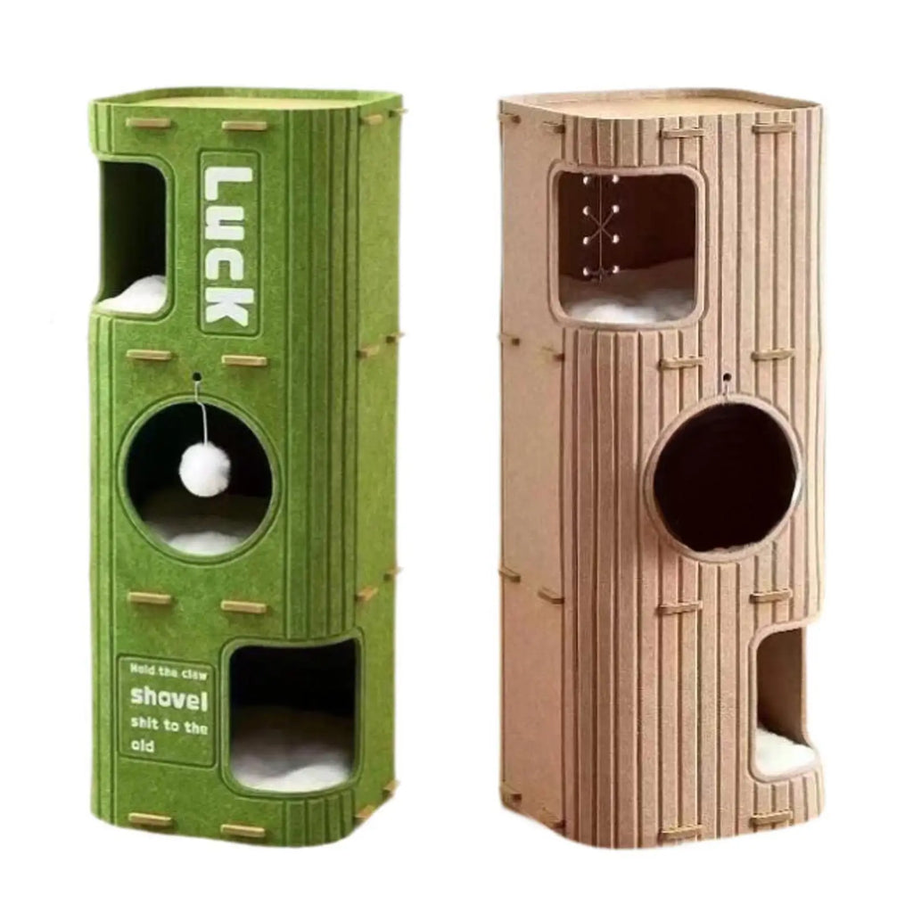 Felt Cat House Cat Tree Cute, Multipurpose, Playhouse for Indoor Cats Kittens, Play Rest Hide, Pet Supplies Hideaway