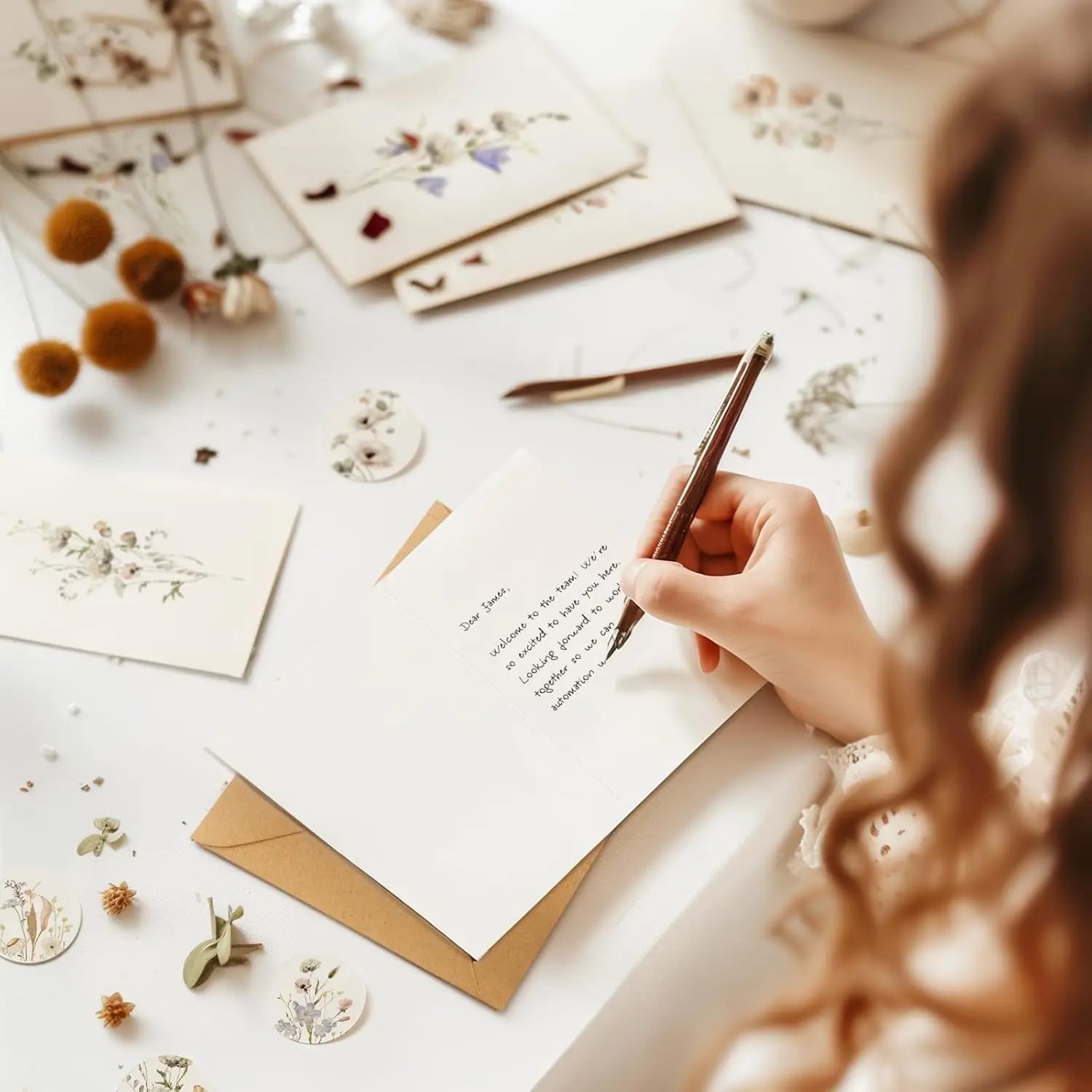 10 Pack Blank Greet Cards, Beautiful Watercolor Wildflower Blank Note Cards, Perfect Stationary Set For All Occasions