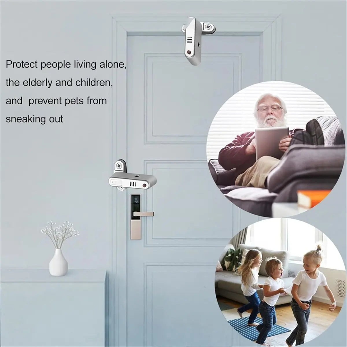 Reliable- Home Security Door Reinforced Lock with Alarm- Child Proof & Burglar Proof Heavy-Duty 3-Way Protection