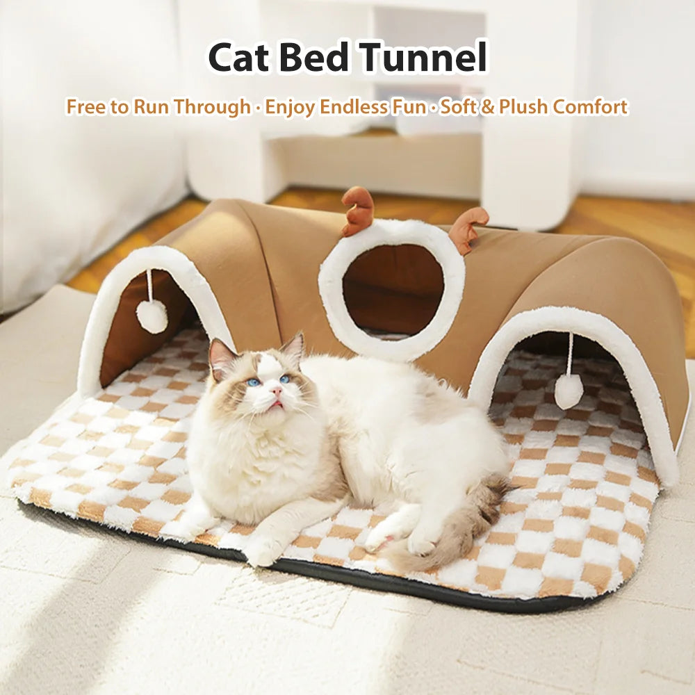 Cat Bed Tunnel  Spacious & Durable Design