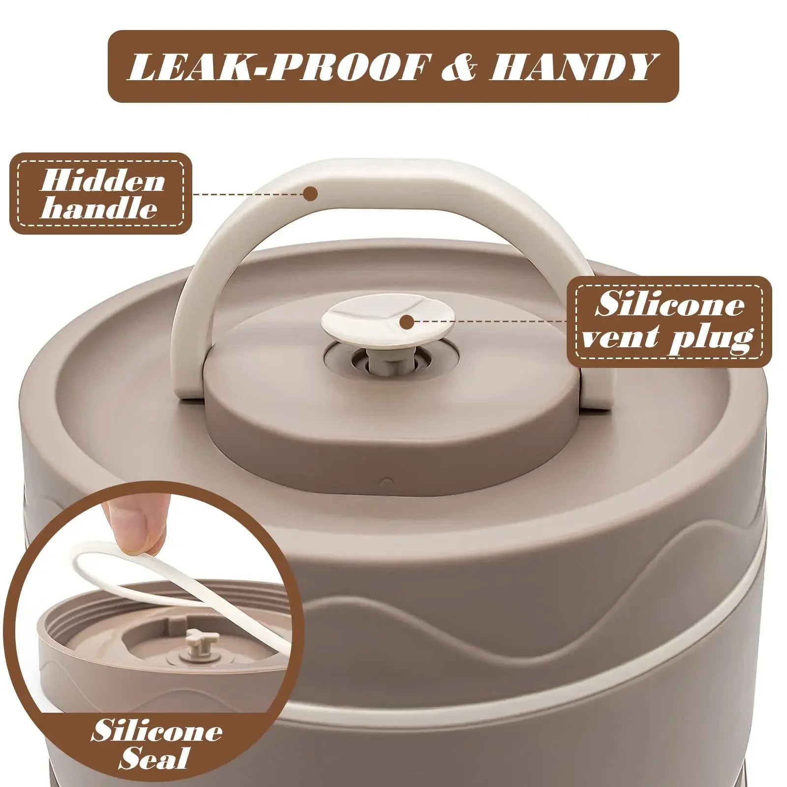 Lunch/Snack Box for Thermal, Stackable 2-Tier stainless steel Insulated Bento Box Set for Adult Kids Men Women