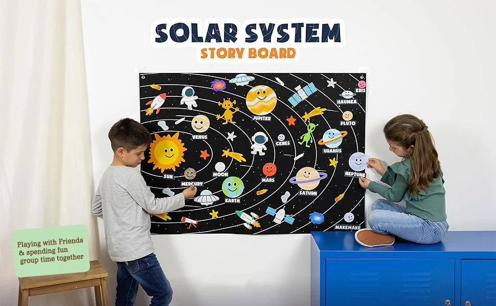 Farm Animals Felt Story Board Set Storytelling Early Learning Interactive Play Kit Wall Hanging Puzzle Toys for Toddlers Gifts