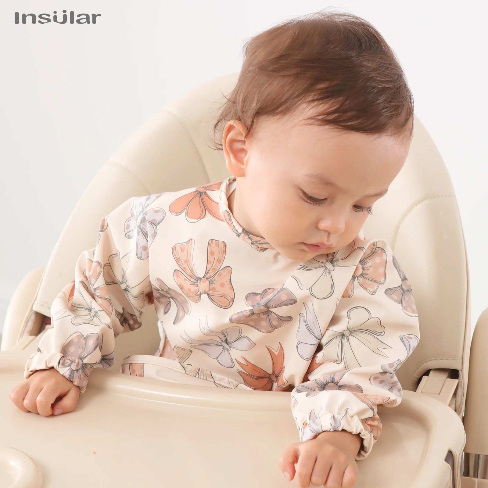 New Baby Bib with Pocket for Feeding Accessories Bibs for Children Waterproof Long Sleeve Bibs Aprons with Long Sleeve