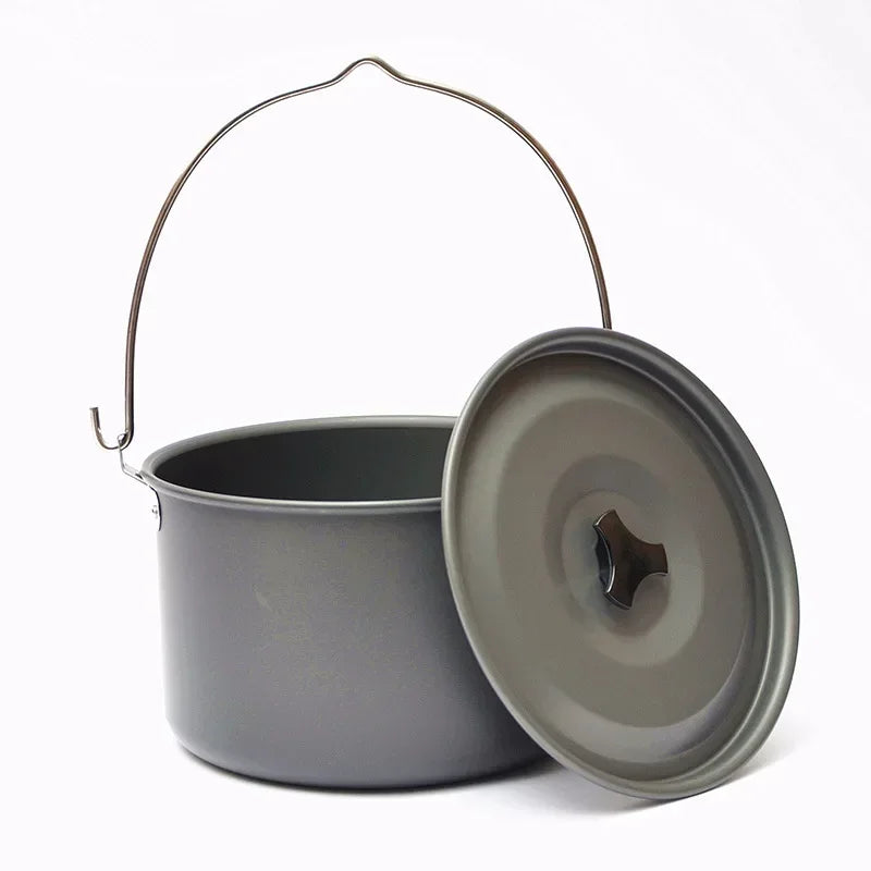 Outdoor Hanging Pot, Camping Pot, Large Barbecue Pot, Self Driving Portable Cookware, Outdoor Cooking Set, Picnic Non Stick Pot