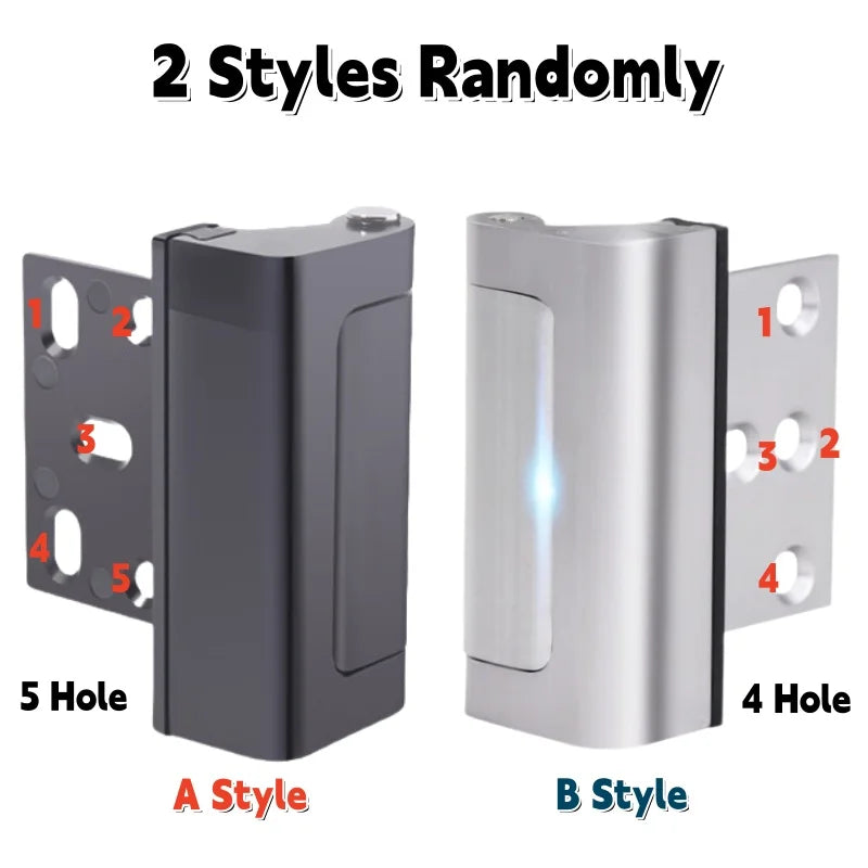 New Inward Home Security Door Reinforcement Lock,3 Inch Stop,Aluminum Alloy Anti-theft Door Locks Preventing Unauthorized Entry