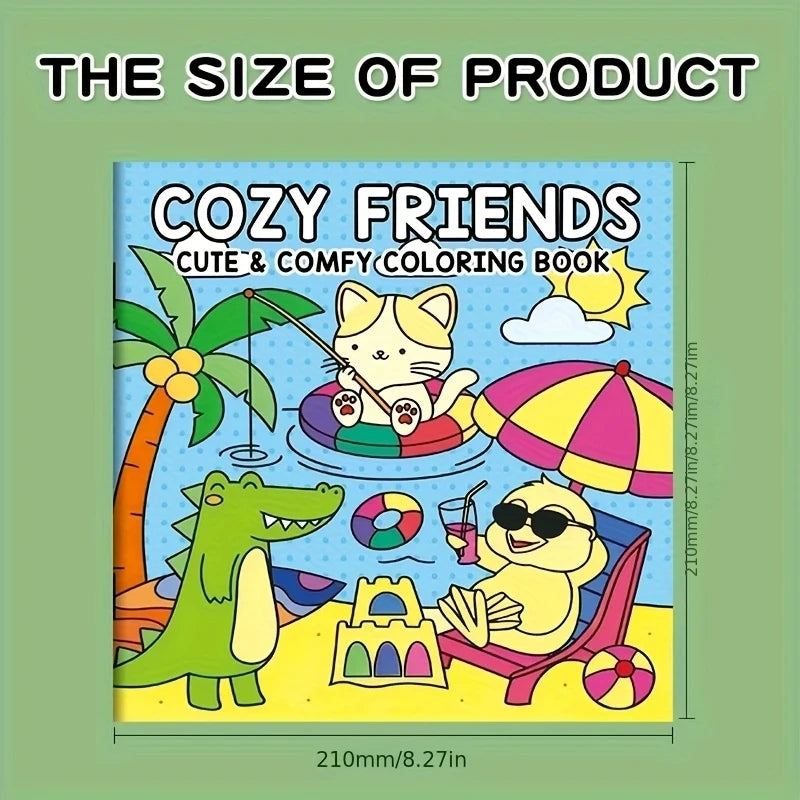 1 Book, 24-page Fun Coloring Book, Animal World, Girl's Time, Ocean Animal Theme, Children and Adult Drawing Picture Book