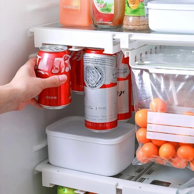 Refrigerator Storage Cabinet Drawer Can Dispenser Beverage Rack Plastic Food Storage Rack  Fridge Organizer Kitchen