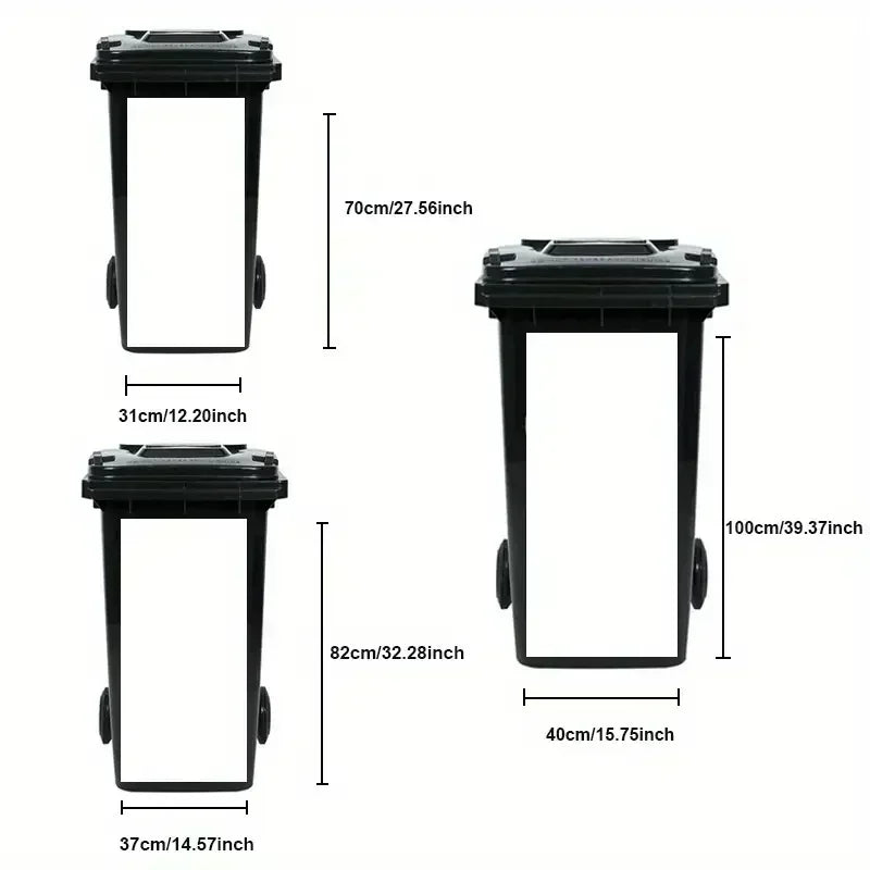 Cute Animal Outdoor Trash Can Decoration Self-adhesive Waterproof Stickers Litter Bins Renovation Cover Decal Garbage Bin Mural