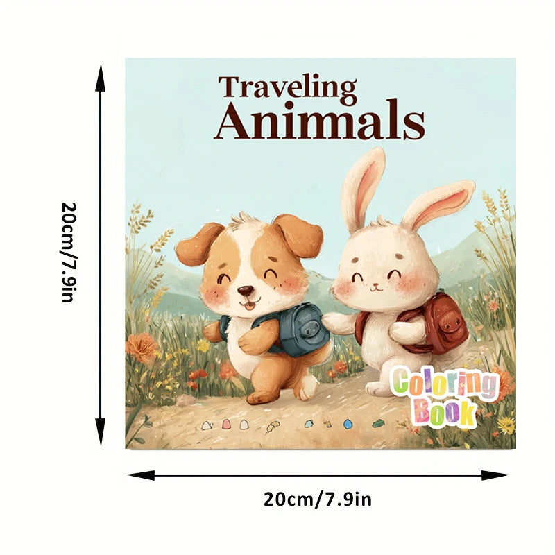 Animal Traveling Book for Adult | 28 Pages Colouring Book, Drawing Supplies for Christmas, Thanksgiving