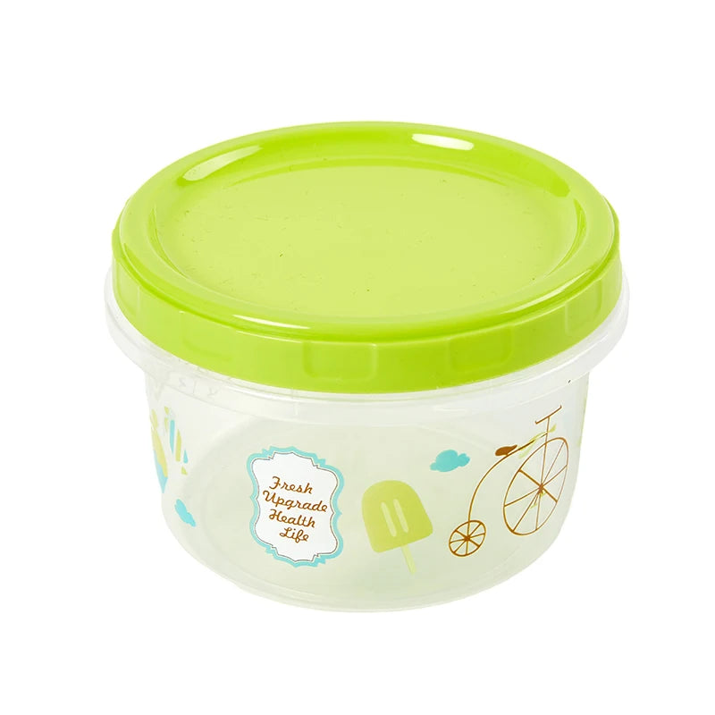 1Pcs 250/500ml Bento Box Children Plastic Cartoon Cute Lunch Box Outdoor Food Storage Container Kids Student Lunch Box Utensils