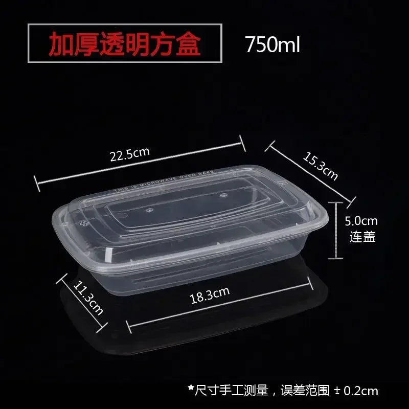 Plastic Reusable Bento Box Meal Storage Food Prep Lunch Box 1/2/3 Compartment Reusable Microwavable Containers Home Lunchbox