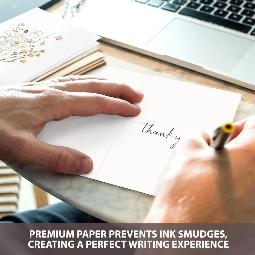 10 Pack Blank Greet Cards, Beautiful Watercolor Wildflower Blank Note Cards, Perfect Stationary Set For All Occasions