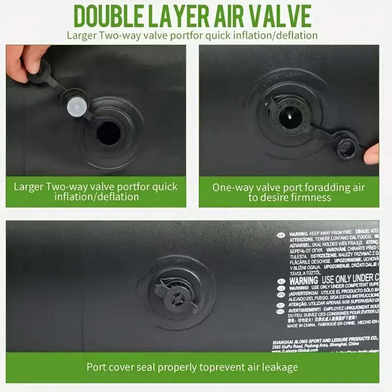 Outdoor Portable Inflatable Bed, Lounging Double Sofa, Folding Camping Inflatable Recliner, Flocking Outdoor Inflatable Sofa