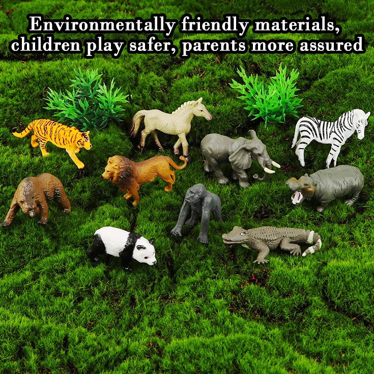 Simulated Animal Models, Children'S Toys, Wild Tigers, Lions, Elephants, Giraffes, Hippopotamuses, Solid Simulation Of Animal Li