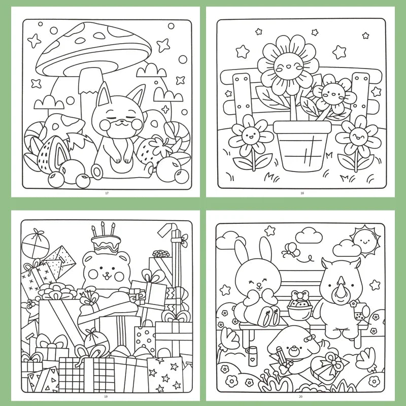 1 Book, 24-page Fun Coloring Book, Animal World, Girl's Time, Ocean Animal Theme, Children and Adult Drawing Picture Book