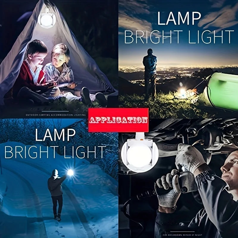 Rechargeable LED Camping Lantern With folding LED floodlight Portable Tent Light With 3 Light Modes For Camping, Hiking, Fishing