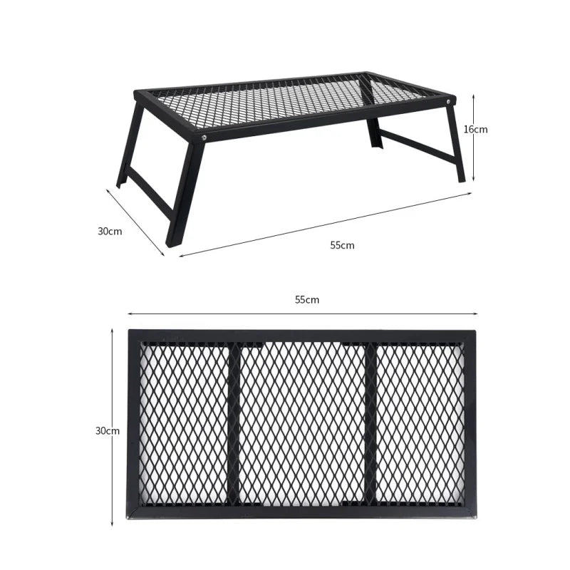 Outdoor Folding Mesh Table Multi-Functional Anti-Scald And Waterproof Barbecue Table Camping Self Driving Portable Folding Table