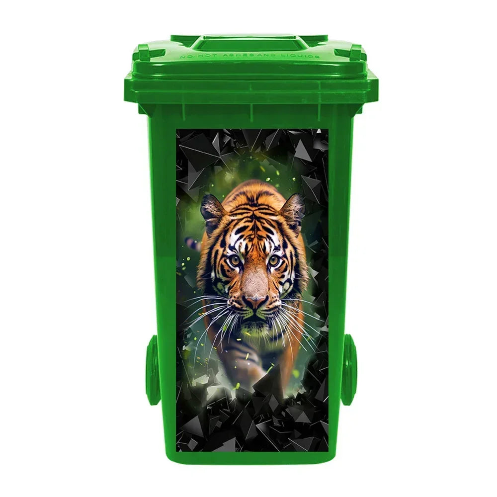 Cute Animal Outdoor Trash Can Decoration Self-adhesive Waterproof Stickers Litter Bins Renovation Cover Decal Garbage Bin Mural