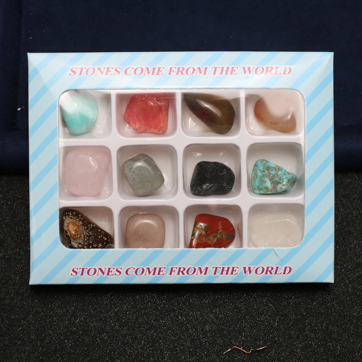 1set Natural Mineral Specimen Gift Box, Gemstones Collectible Sample, Home Student Decoration, Healing Stones, Gift Collection