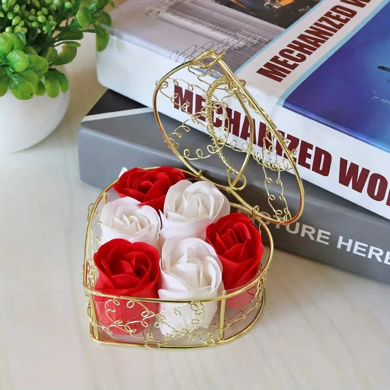 6-piece wedding gift set, heart-shaped gift box for guests, Valentine's Day decoration gift, suitable for girls/boyfriends