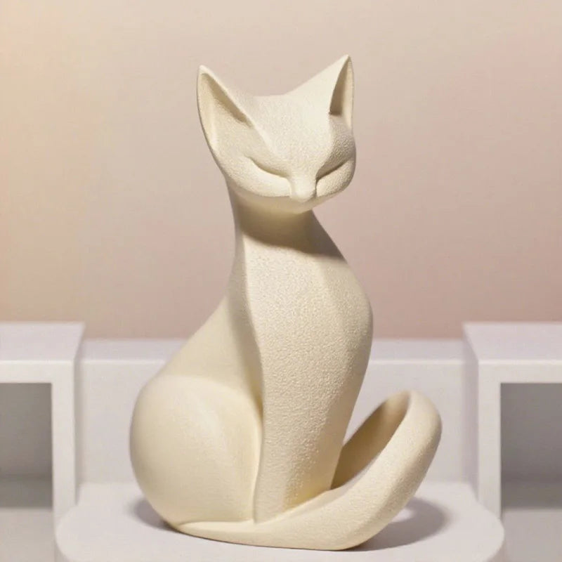 11cm Cat Figurine Model Cat Ornament Desktop Decoration Creative Gift