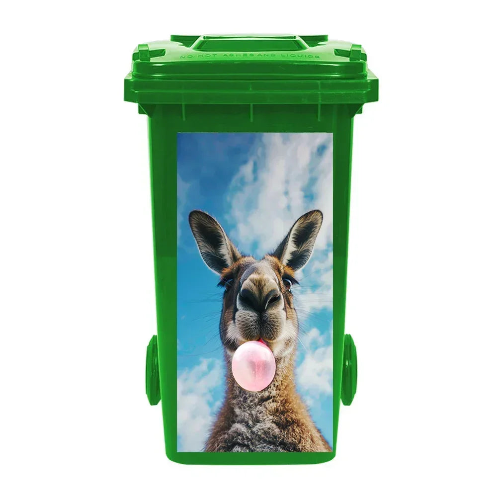 Cute Animal Outdoor Trash Can Decoration Self-adhesive Waterproof Stickers Litter Bins Renovation Cover Decal Garbage Bin Mural