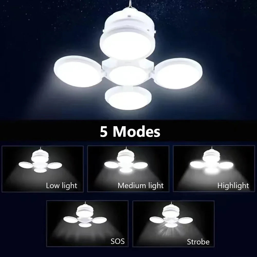 Rechargeable LED Camping Lantern With folding LED floodlight Portable Tent Light With 3 Light Modes For Camping, Hiking, Fishing