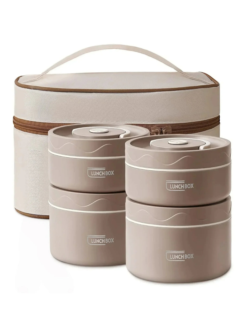 Lunch/Snack Box for Thermal, Stackable 2-Tier stainless steel Insulated Bento Box Set for Adult Kids Men Women