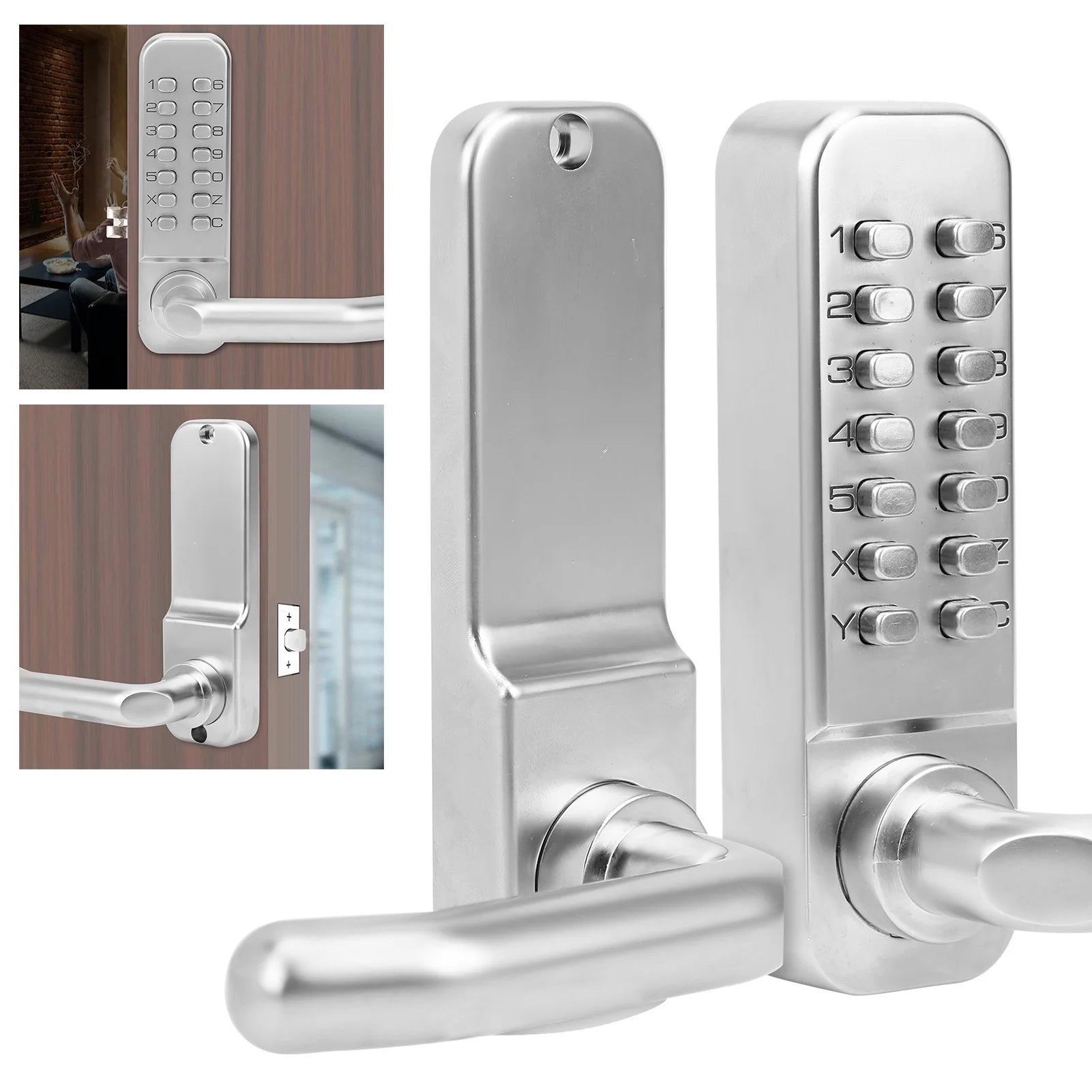 Home Security Device Keyless Entry Smart Mechanical Door Lock Digital Password Entry Non‑Power Anti‑Theft Safety Home Access