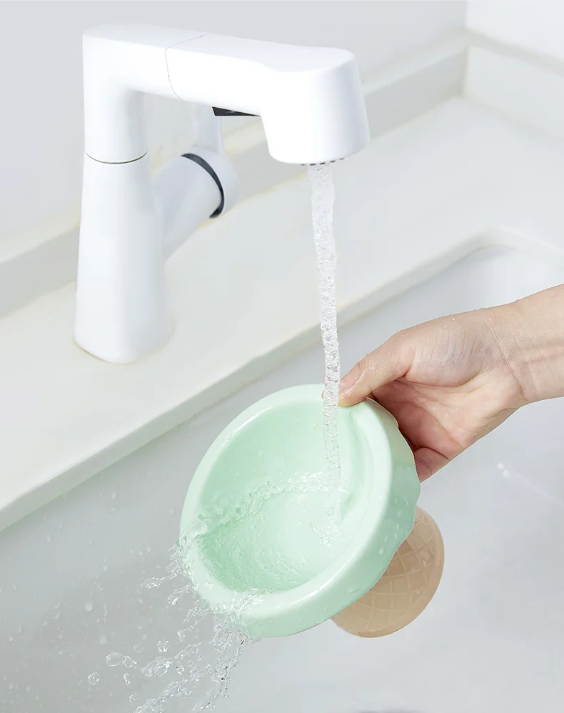 Ceramic cat bowl, pet bowl, ice cream bowl, high-legged, slanted neck protection, anti-knockover cat food bowl, drinking water