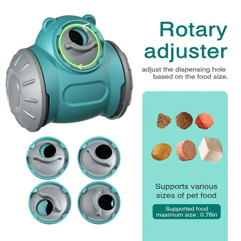 Dog Pet Food Dispenser For Dog Cats Interactive Game IQ Training Feeder Pet Supplies Red-AT64