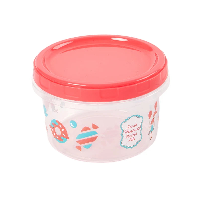 1Pcs 250/500ml Bento Box Children Plastic Cartoon Cute Lunch Box Outdoor Food Storage Container Kids Student Lunch Box Utensils