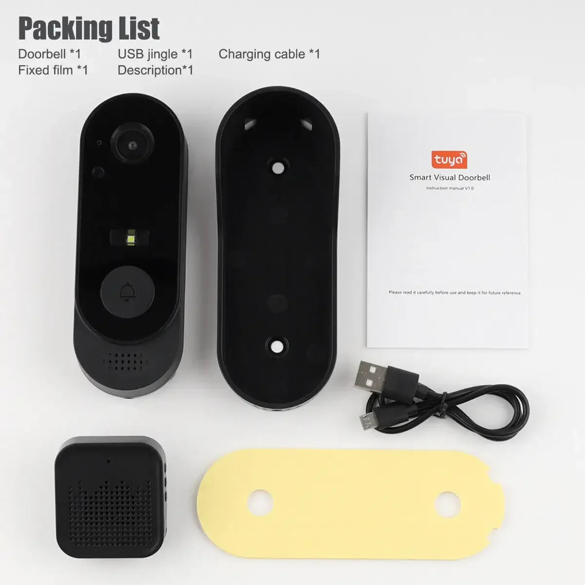 New Doorbell With Camera Wireless Bundle Doorbell Smart Home WIFI HD Outdoor Phone Camera Security Video Intercom Night Vision