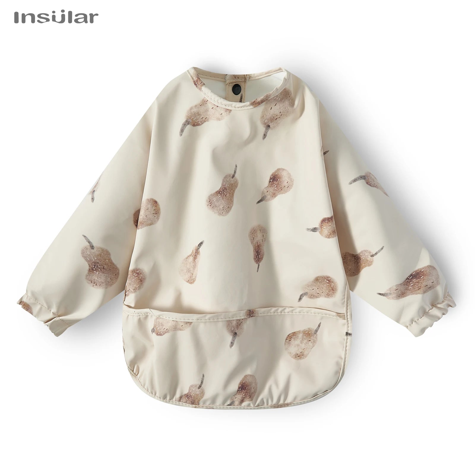 New Baby Bib with Pocket for Feeding Accessories Bibs for Children Waterproof Long Sleeve Bibs Aprons with Long Sleeve