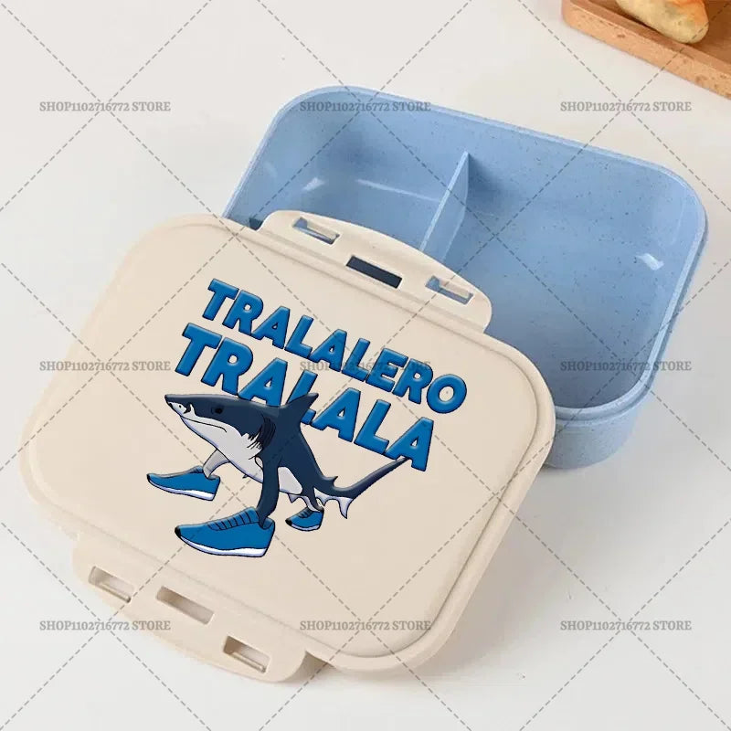 Italian Brainrot Bento Lunch Box Tralalero Tralala Boy Girl Food Storage Containers Kids School Picnic Lunchbox Dinner Case Gift