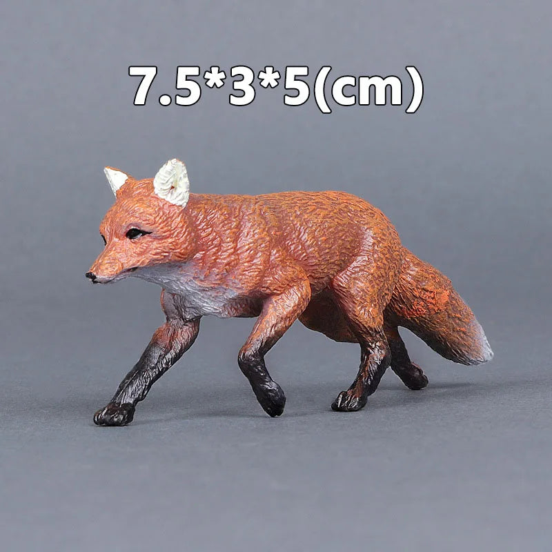 Realista Wild Animal Figurines Zoo Wolf Monkey Bat Chameleon Pangolin Squirrel Donkey Horse Action Model Toys for children Gift