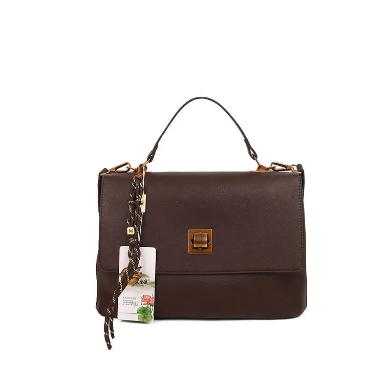 Elegant Crossbody Handbag Luxury Brand Leather Women's Bag Famous Designer Classic Paris Daily Vintage Commuter Bag